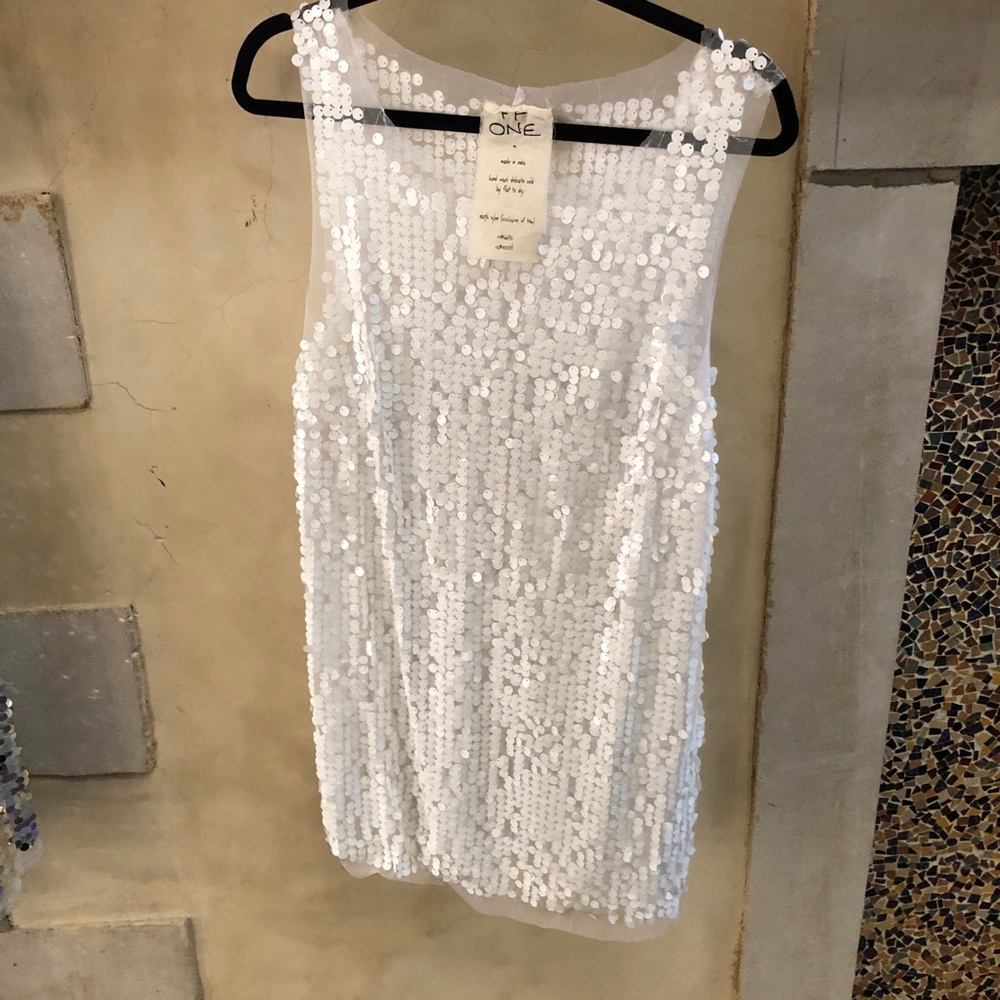 White Sequin Dress